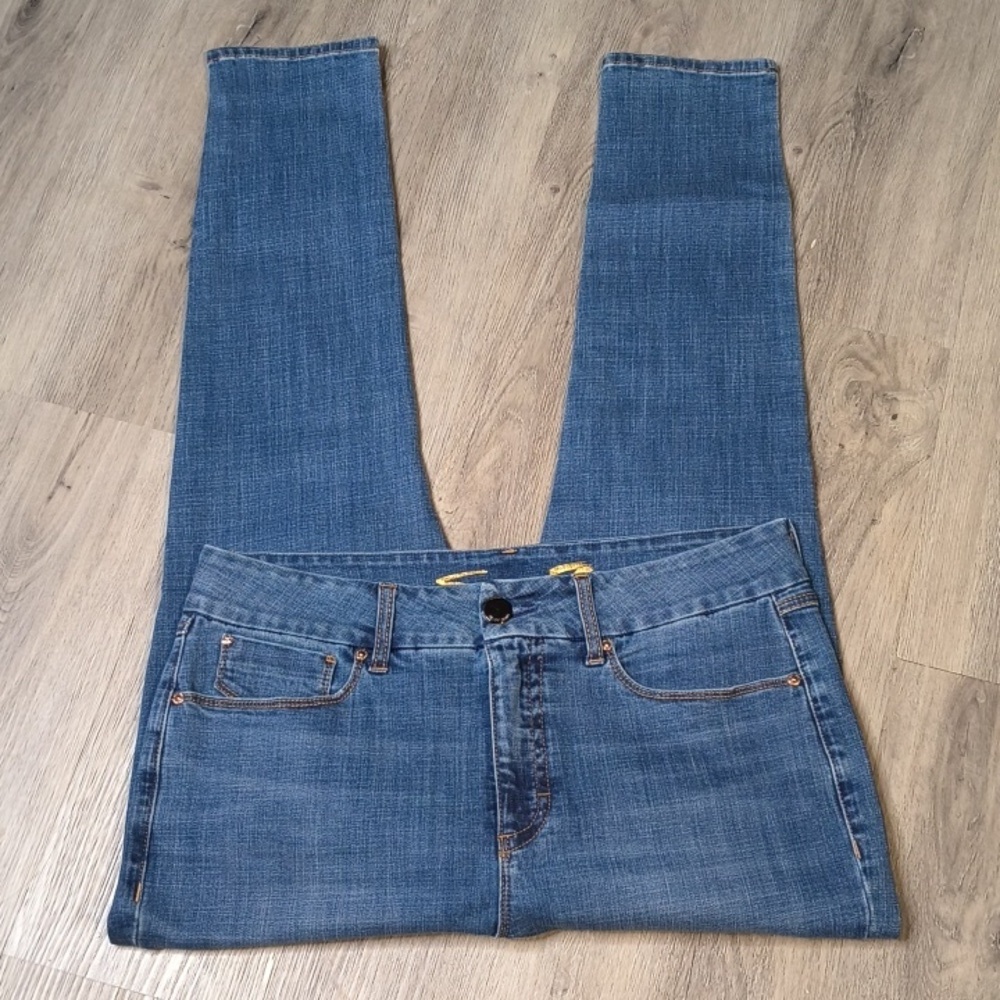 S1159 High Rise Skinny w/29.5" Inseam👖Seven7 Tummy Less Women's Size 14 Jeans - Picture 2 of 8